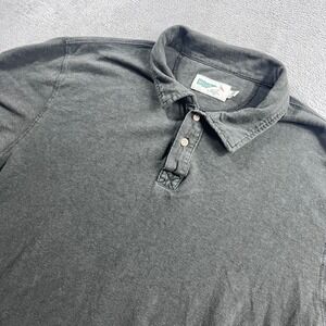 Wellen Mens Hemp Organic Cotton Short Sleeve Polo Shirt Gray Size L